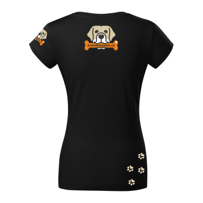 Dámské bavlněné tričko černé XS