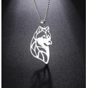 HUSKY - náhrdelník s přívěskem - stříbrný 1ks