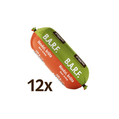 B.A.R.F. 100% hovězí a krůta s probiotiky mini (12x150g ) 1800 g