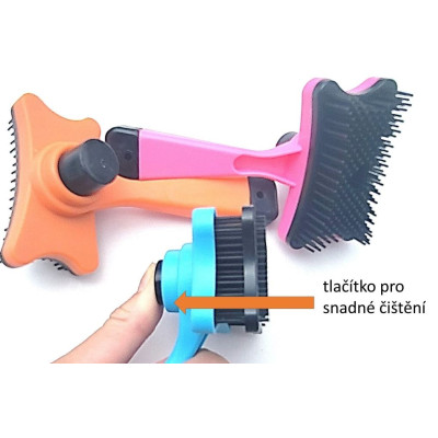 Kartáč na vyčesávání plastový - mix barev