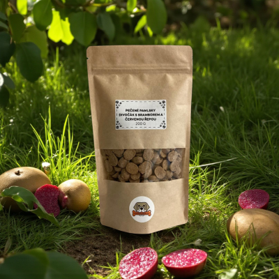 Pečené pamlsky Divočák s bramborem a červenou řepou 200g