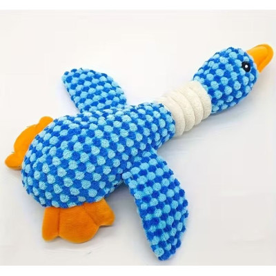 Kachna dlouhý krk - textilní látka modrá