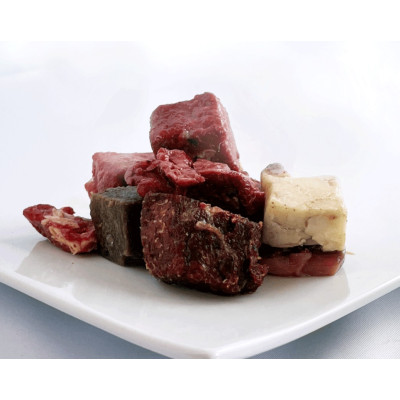 BARF - Kozí mix kostky 1kg (Würfel 1A - Ziegengeschlinge)