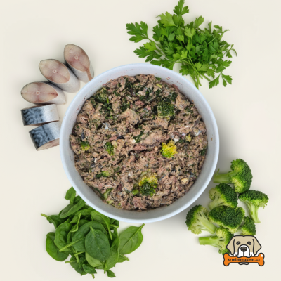 BARF - Makrela komplet se špenátem, brokolici a...