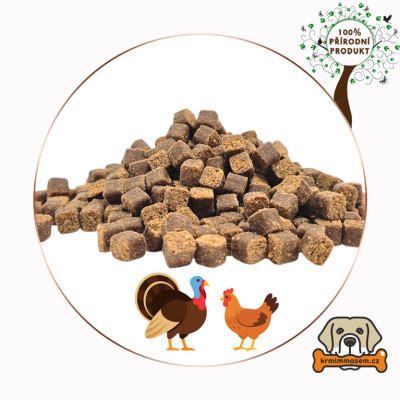 Polovlhké tréninkové pamlsky – Krůta a kuře 1kg