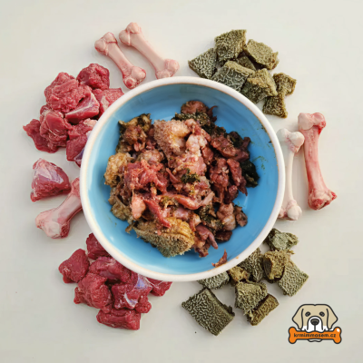 BARF - Kráva + krůta komplet s dršťkami 1kg