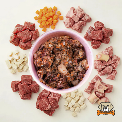 BARF - Kráva komplet s chrupavkou 1 kg