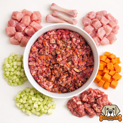 BARF - Vepřík + kuře komplet 1 kg