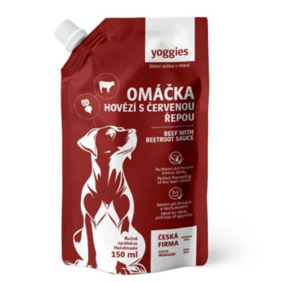 Omáčka pro psy s hovězím masem a červenou řepou 150 ml