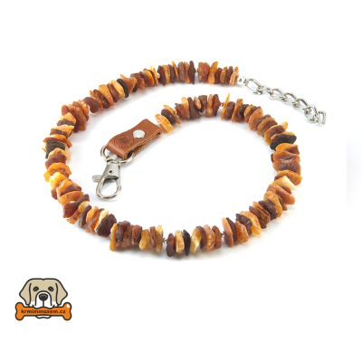 Jantarový obojek č.5 60-65 cm