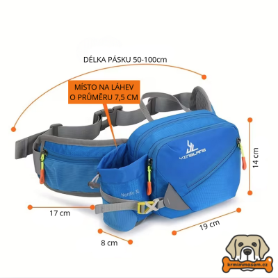 Multifunkční ledvinka/pamlskovník - ČERNÁ + karabina