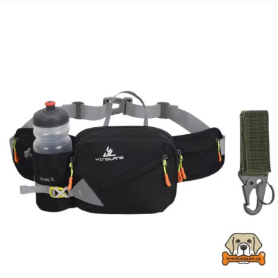 Multifunkční ledvinka/pamlskovník - ČERNÁ + karabina