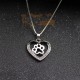 TLAPKA V SRDCI - náhrdelník s přívěskem - stříbrný 1ks