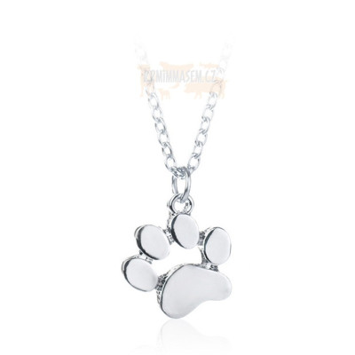 TLAPKA - náhrdelník s přívěskem - stříbrný 1ks