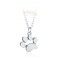 TLAPKA - náhrdelník s přívěskem - stříbrný 1ks