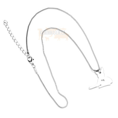 NĚMECKÝ OVČÁK - náhrdelník s přívěskem - stříbrný 1ks
