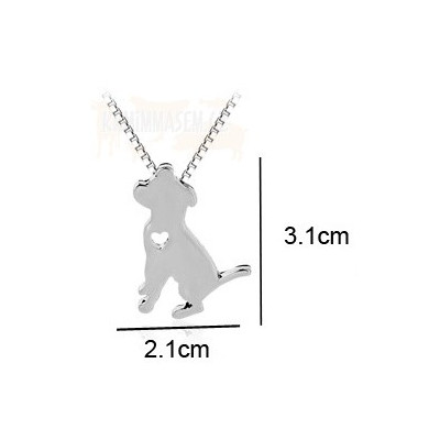 PITBULL - náhrdelník s přívěskem - stříbrný 1ks