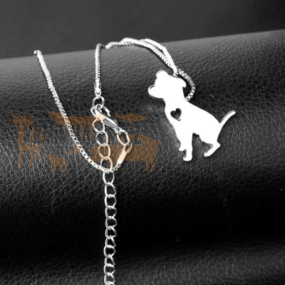 PITBULL - náhrdelník s přívěskem - stříbrný 1ks
