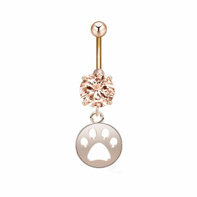 TLAPKA - piercing - zlatý 1 pár