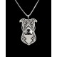 AMERICKÝ STAFORDŠIRSKÝ TERIÉR HLAVA - náhrdelník s přívěskem - stříbrný 1ks