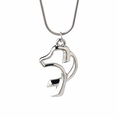 SILUETA PSA - náhrdelník s přívěskem - stříbrný 1ks