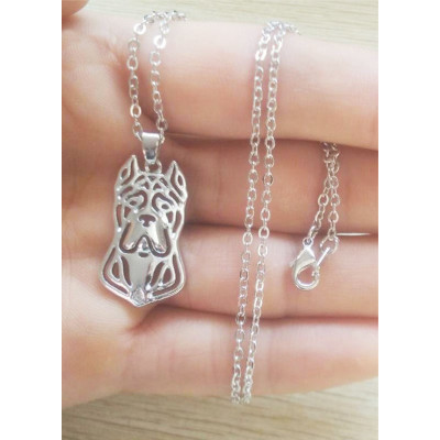 CANE CORSO HLAVA - náhrdelník s přívěskem - stříbrný 1ks