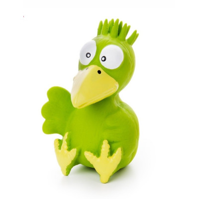 Latexové ptáče zelené, cca 13 cm, latexová hračka
