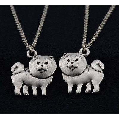 ČAU ČAU - náhrdelník s přívěskem - stříbrný 1ks