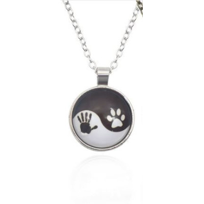 SILUETA PSA - náhrdelník s přívěskem - stříbrný 1ks