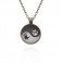 JIN A JANG PES A ČLOVĚK - náhrdelník s přívěskem - černý 1ks