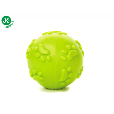 TPR - Zelený pískací míček s kostičkami, odolná (gumová) hračka z termoplastické pryže