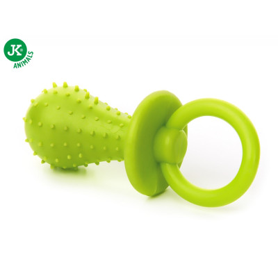 TPR - Zelený dudlík, odolná (gumová) hračka z termoplastické pryže
