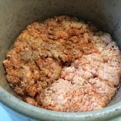 BARF - Hovězí vemeno se zeleninou 0,25 kg