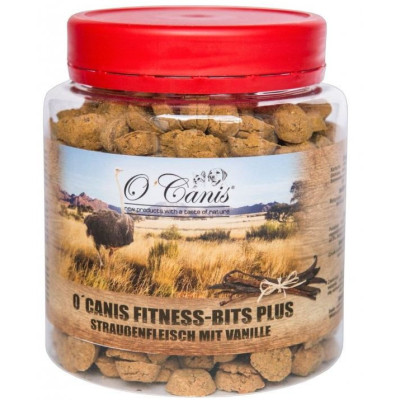  O'Canis Fitness-Bits PLUS Pštros s vanilkou  300g
