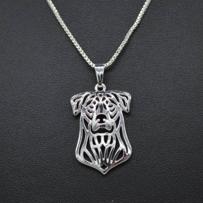 BEAUCERON hlava - náhrdelník s přívěskem - stříbrný 1ks