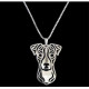 JACK RUSSELL TERIÉR HLAVA - náhrdelník s přívěskem - stříbrný 1ks
