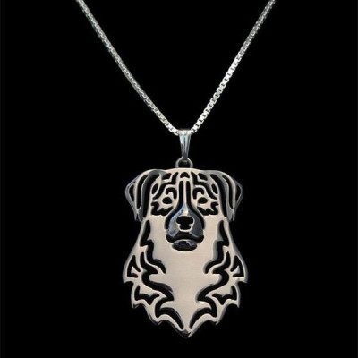 AUSTRALSKÝ OVČÁK HLAVA č.1- náhrdelník s přívěskem - stříbrný 1ks