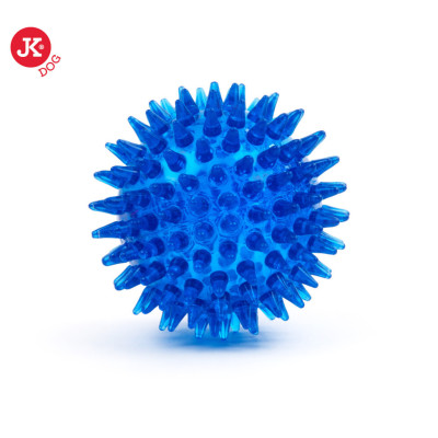 TPR - míček s bodlinami - modrý, odolná (gumová) hračka z termoplastické pryže