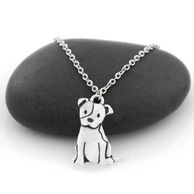 PITBULL / STAFORD štěně - náhrdelník s přívěskem - stříbrný 1ks