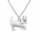Baset/Bloodhound - náhrdelník s přívěskem - stříbrný 1ks