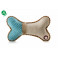 Plyšová kost, 24 cm, modrá, plyšová pískací hračka pro psy