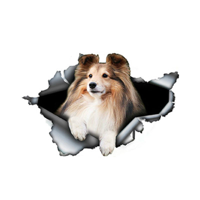 sheltie- nálepka černá 1 ks