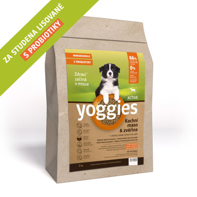 Active kachna a zvěřina, minigranule lisované za studena s probiotiky Yoggies 2kg