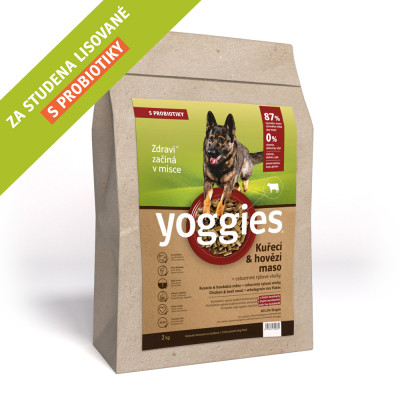 Kuřecí a hovězí maso, Yoggies granule lisované za studena 2kg