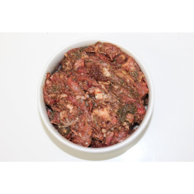 BARF - Masožravci menu kráva a krůta s dršťkami 1 kg