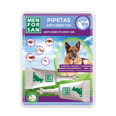 Menforsan Antiparazitní pipeta pro psy proti napadení hmyzem (roztoči, blechy, klíšťata a létající hmyz) - 2 kusy