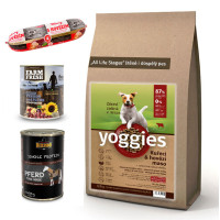 BARF na cesty, konzervy, granule