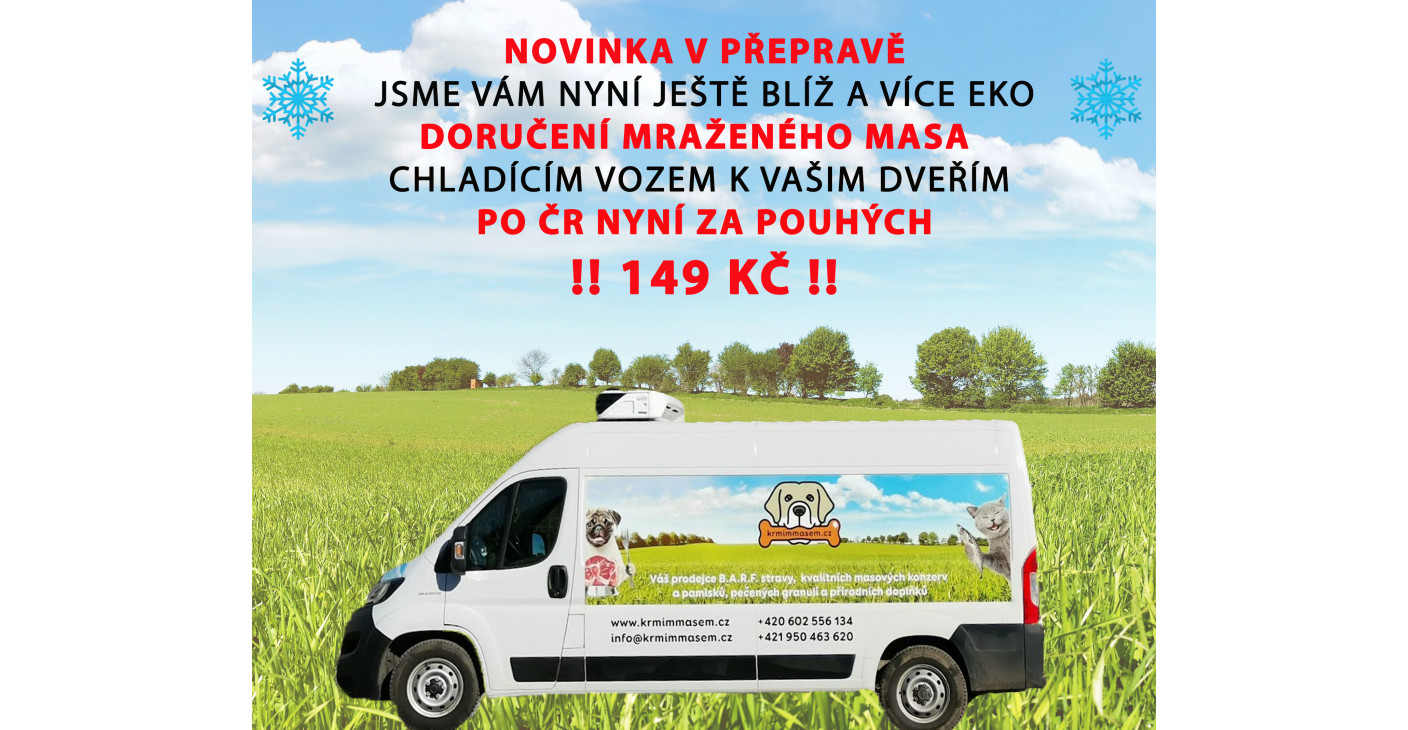 Doprava mraženého masa za 149Kč chlaďákem až k vašim dveřím